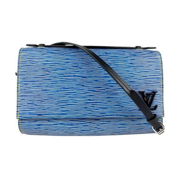 Auth LOUIS VUITTON Epi Denim Shoulder Bag Blue Epi Leather M54539 - z4220